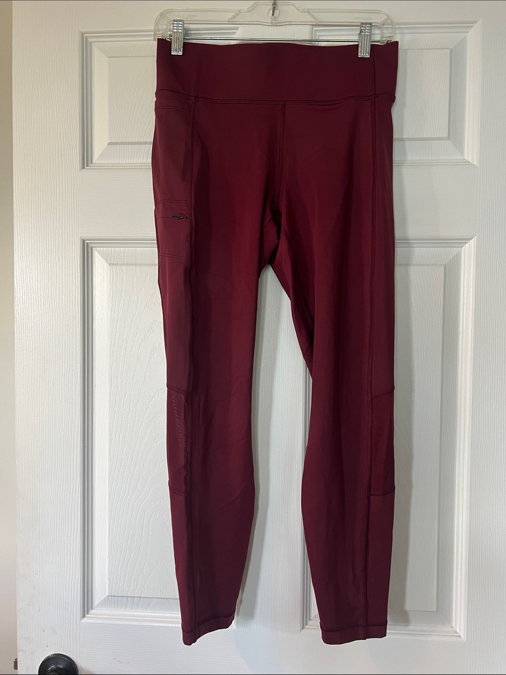 Lole Women's Burgundy Leggings with Side Pockets